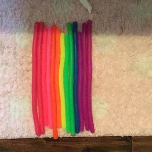 13 rainbow colored monkey noodles